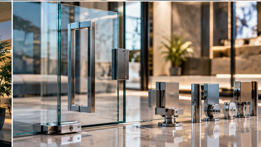 Glass and aluminum accessories